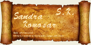 Sandra Komosar vizit kartica